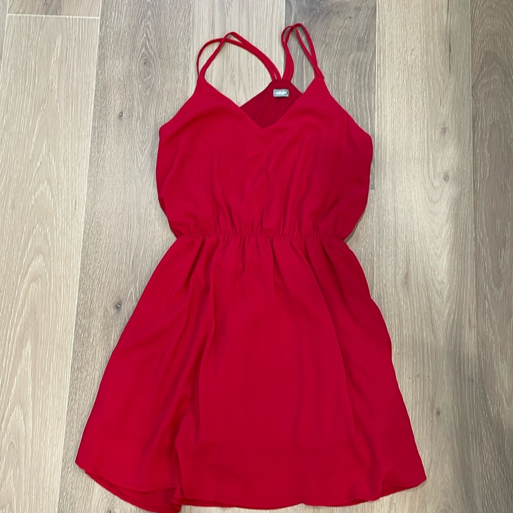 Mini red dress